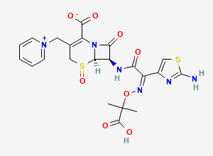 Two-dimensional chemical structure of Ceftazidime Sulfoxide, CAS 1301254-48-7