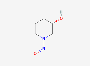 Two-dimensional chemical structure of (S)-1-Nitrosopiperidin-3-ol, CAS 2380680-64-6