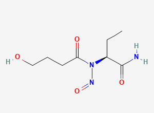 Two-dimensional chemical structure of N-Nitroso Levetiracetam Impurity
