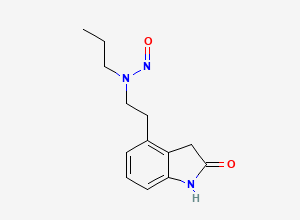 Two-dimensional chemical structure of N-Nitroso Despropyl Ropinirole