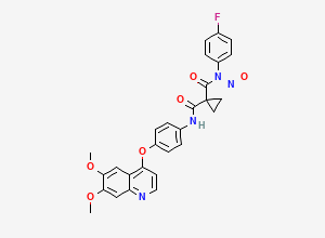 Two-dimensional chemical structure of N-Nitroso Cabozantinib
