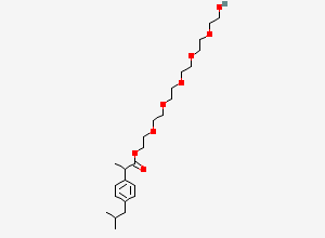 Two-dimensional chemical structure of Ibuprofen PEG Monoester