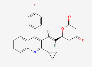 Two-dimensional chemical structure of Pitavastatin Ketolactone, CAS 2245811-13-4
