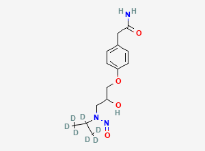 Two-dimensional chemical structure of N-Nitroso Atenolol-D7