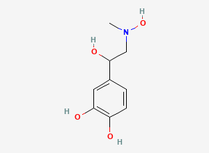 Two-dimensional chemical structure of 4-(1-hydroxy-2-(hydroxy(methyl)amino)ethyl)benzene-1,2-diol