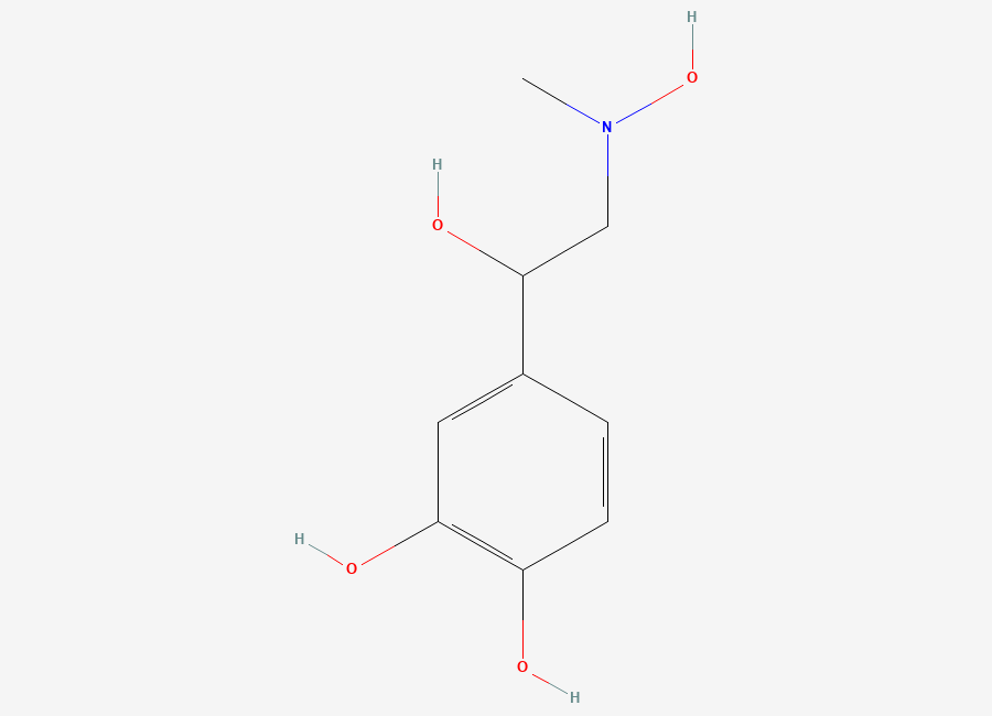 Two-dimensional chemical structure of 4-(1-hydroxy-2-(hydroxy(methyl)amino)ethyl)benzene-1,2-diol
