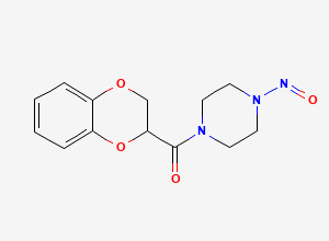Two-dimensional chemical structure of N-Nitroso Doxazosin EP Impurity B