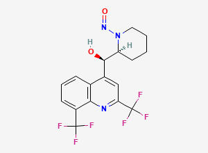 Two-dimensional chemical structure of N-Nitroso Mefloquine