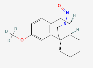 Two-dimensional chemical structure of N-Nitroso Desmethyl-Dextromethorphan-D3