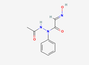 Two-dimensional chemical structure of N-Acetylaminoisonitrosoacetanilide, CAS 123704-98-3
