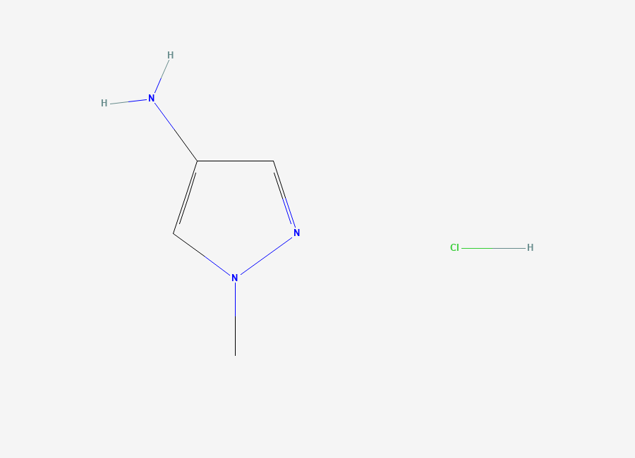 Two-dimensional chemical structure of 1-Methyl-1H-pyrazol-4-ylamine hydrochloride