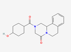 Two-dimensional chemical structure of Praziquantel cis-Hydroxy Impurity, CAS 134924-68-8