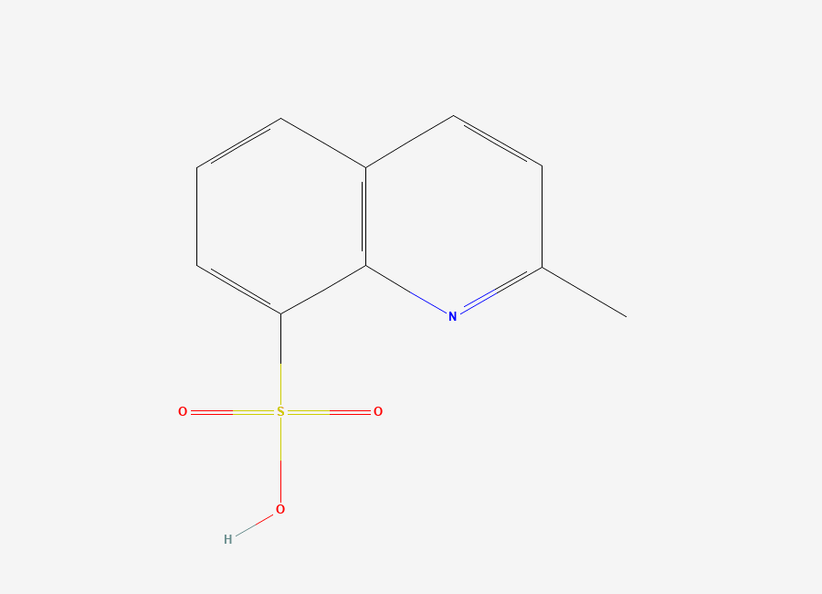 Two-dimensional chemical structure of Quinaldine-8-sulfonic acid