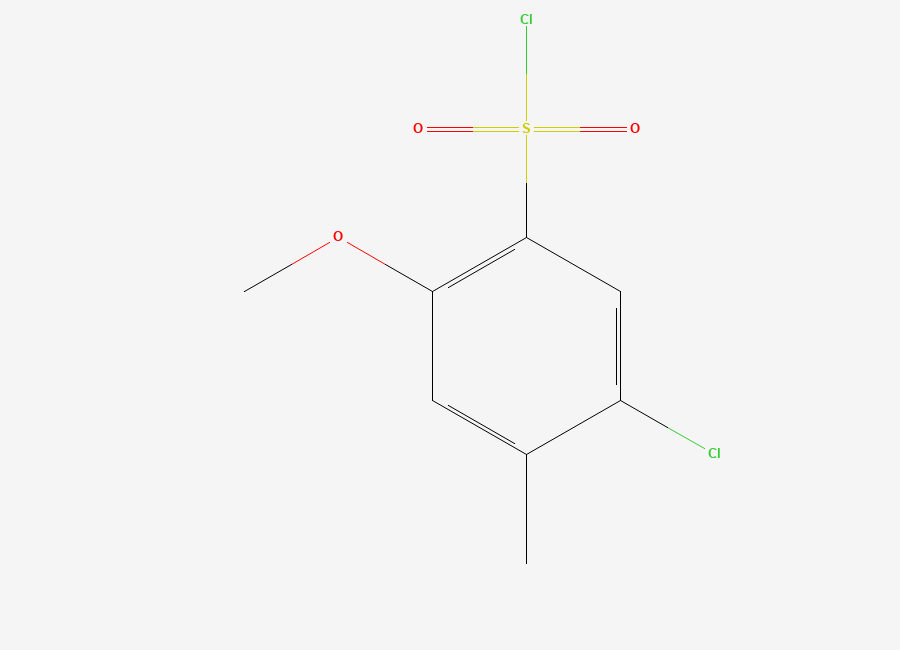 Two-dimensional chemical structure of 5-Chloro-2-methoxy-4-methylbenzenesulfonyl chloride