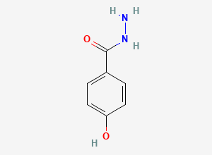 Two-dimensional chemical structure of Nifuroxazide EP Impurity A / p-Hydroxybenzohydrazide, CAS 5351-23-5