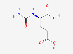 Two-dimensional chemical structure of D-Carglumic Acid, CAS 26117-15-7