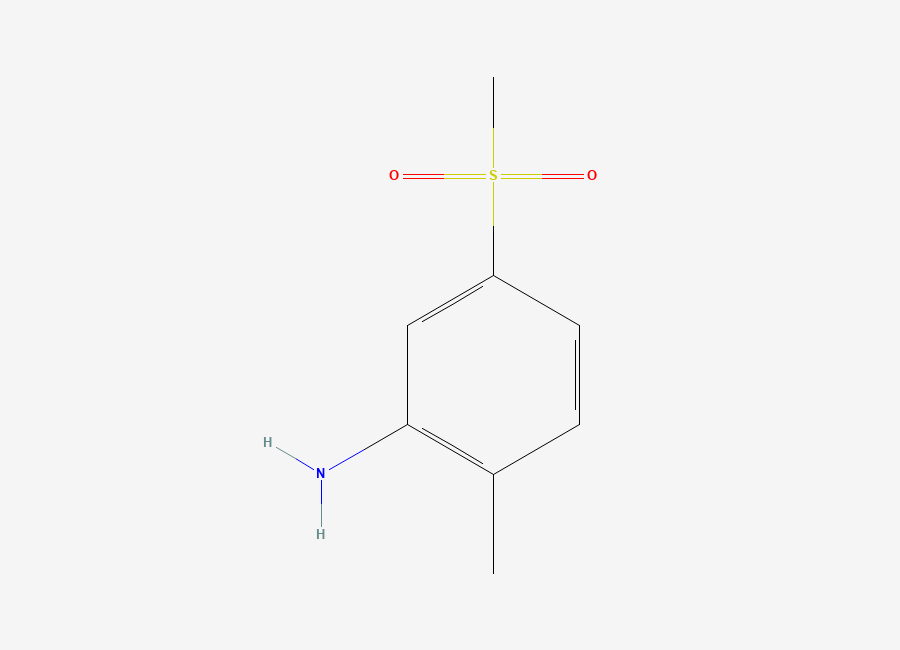 Two-dimensional chemical structure of 5-Methanesulfonyl-2-methylaniline