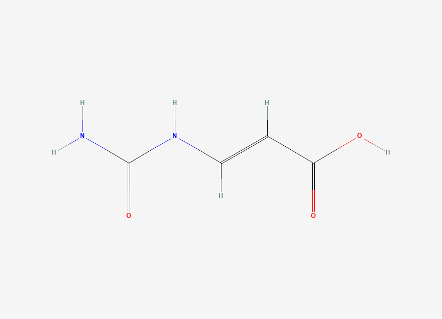 Two-dimensional chemical structure of (E)-3-ureidoacrylic acid