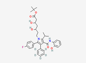 Two-dimensional chemical structure of 2-Hydroxy Atorvastatin tert-Butyl Ester-D5