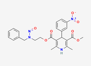 Two-dimensional chemical structure of N-Nitroso N-desmethyl Nicardipine Impurity