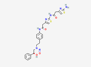 Two-dimensional chemical structure of N-Nitroso Mirabegron EP Impurity D