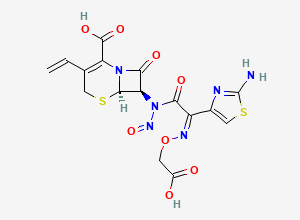 Two-dimensional chemical structure of Cefixime Nitroso Impurity 1