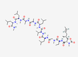 Two-dimensional chemical structure of Cyclosporin Impurity 12, CAS 1907654-63-0
