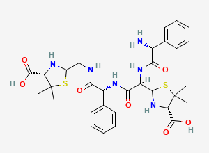 Two-dimensional chemical structure of Ampicillin Open-Ring Dimer (Free Base)