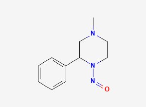 Two-dimensional chemical structure of 4-methyl-1-nitroso-2-phenylpiperazine
