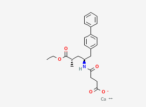 Two-dimensional chemical structure of (2S,4S)-Sacubitril Calcium Salt, CAS 3081732-57-9