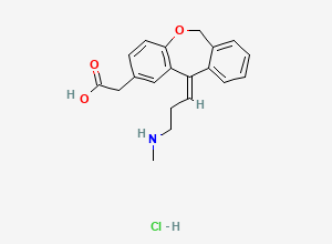 Two-dimensional chemical structure of N-Desmethyl Olopatadine (HCl Salt)