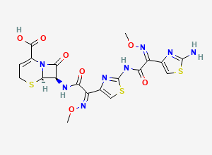 Two-dimensional chemical structure of Ceftizoxime Impurity 23