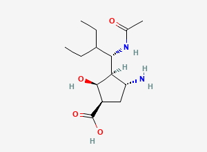 Two-dimensional chemical structure of Peramivir Impurity 38, CAS 2758048-81-4