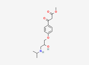 Two-dimensional chemical structure of Methyl 3-(4-(2-hydroxy-3-(isopropylamino)propoxy)phenyl)-3-oxopropanoate