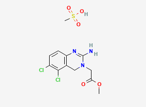 Two-dimensional chemical structure of Anagrelide OpenRing Methylester (Mesylate Salt)