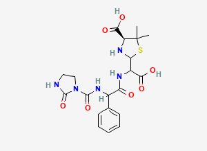 Two-dimensional chemical structure of Azlocillin Open Ring Impurity, CAS 96688-41-4