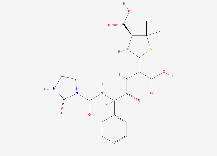 Two-dimensional chemical structure of Azlocillin Open Ring Impurity, CAS 96688-41-4