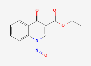 Two-dimensional chemical structure of Ethyl 1-nitroso-4-oxo-1,4-dihydroquinoline-3-carboxylate