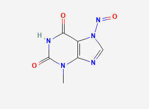 Two-dimensional chemical structure of 3-methyl-7-nitroso-3,7-dihydro-1H-purine-2,6-dione
