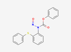 Two-dimensional chemical structure of Phenyl nitroso(2-(phenylthio)phenyl)carbamate
