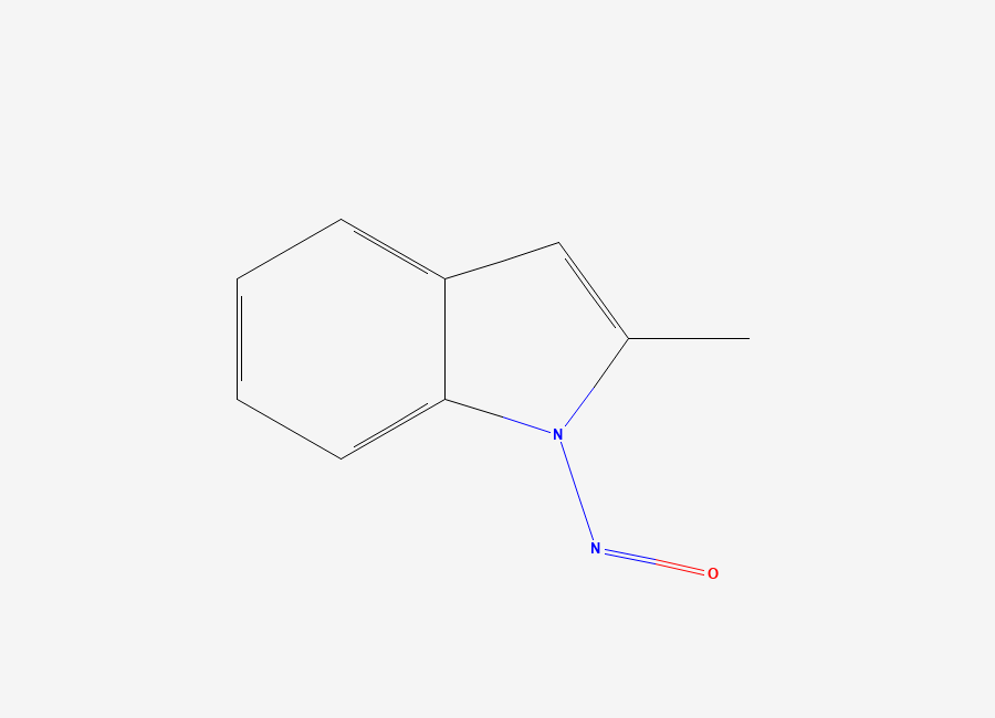 Two-dimensional chemical structure of 2-methyl-1-nitroso-1H-indole