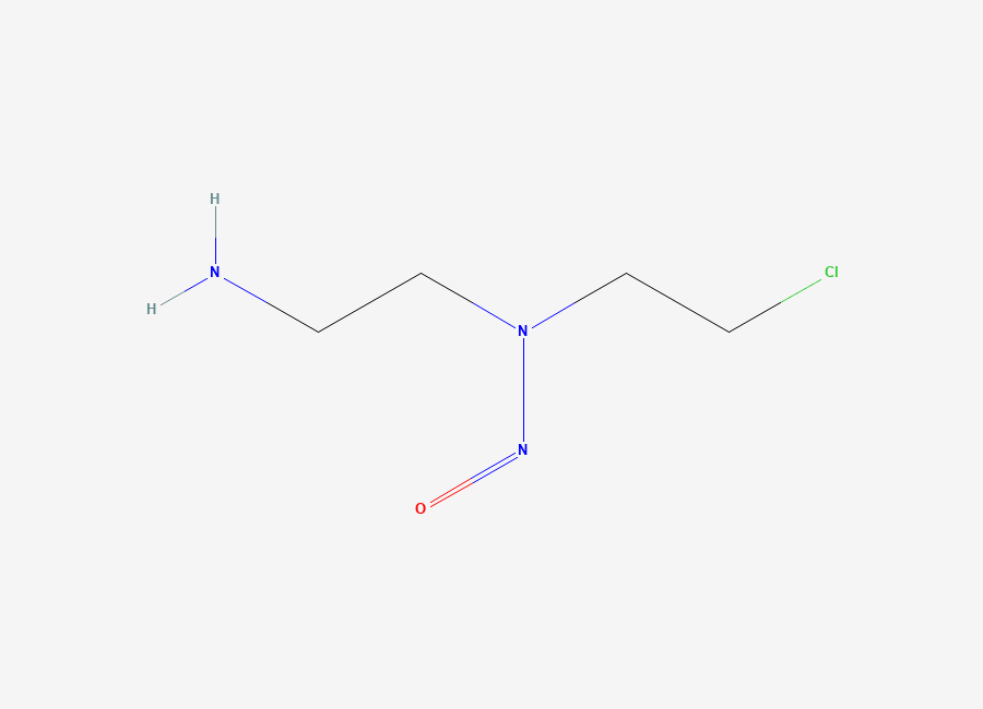 Two-dimensional chemical structure of N-(2-aminoethyl)-N-(2-chloroethyl)nitrous amide