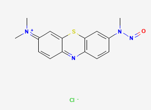 Two-dimensional chemical structure of N-Nitroso N-Desmethyl Methylene Blue