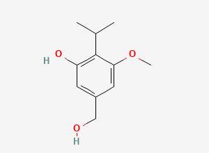 Two-dimensional chemical structure of 5-(Hydroxymethyl)-2-isopropyl-3-methoxyphenol