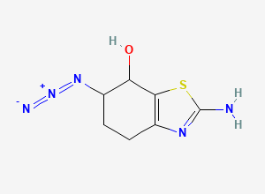 Two-dimensional chemical structure of 2-Amino-6-azido-4,5,6,7-tetrahydrobenzo[d]thiazol-7-ol