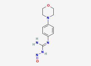 Two-dimensional chemical structure of 1-(4-morpholinophenyl)-2-nitrosoguanidine