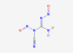 Two-dimensional chemical structure of 1-cyano-1,2-dinitrosoguanidine
