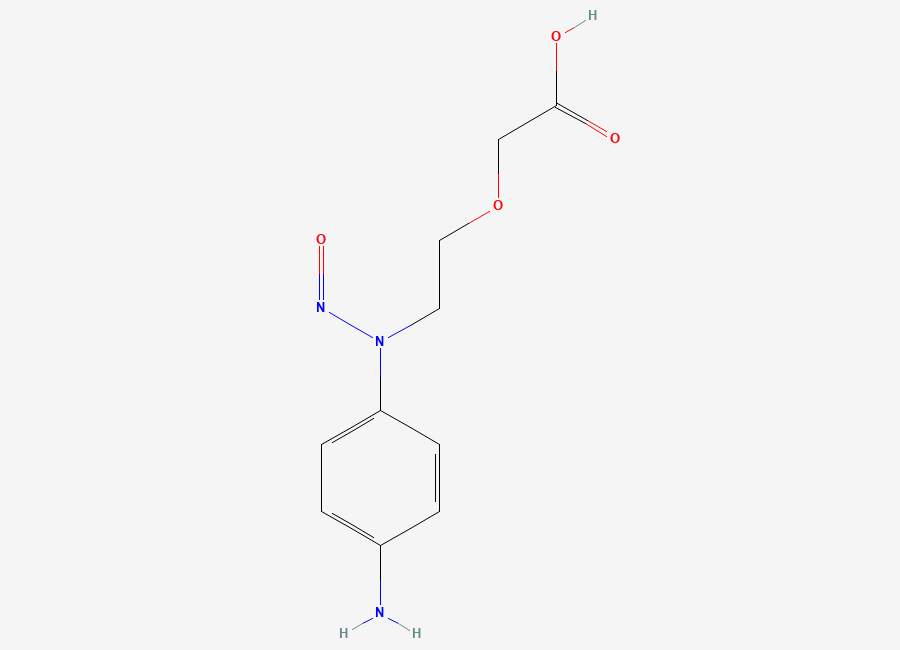 Two-dimensional chemical structure of 2-(2-((4-aminophenyl)(nitroso)amino)ethoxy)acetic acid