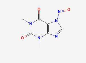 Two-dimensional chemical structure of N7-Nitroso Theophylline