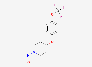 Two-dimensional chemical structure of 1-nitroso-4-(4-(trifluoromethoxy)phenoxy)piperidine